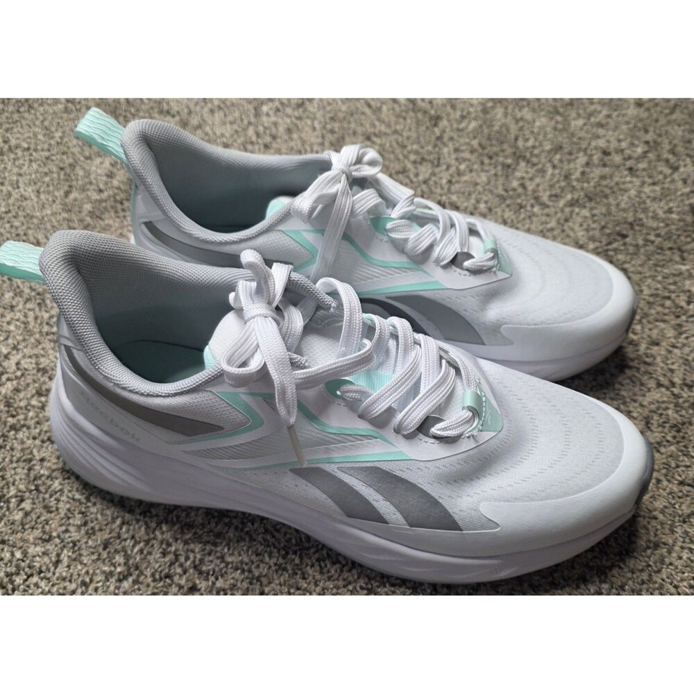 Reebok Verse Running Sneakers Size 11 Athletic Shoes White Aqua Grey EUC Active